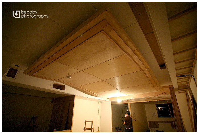 [窩] 裝潢W3-2:弧型天花板木作完成
