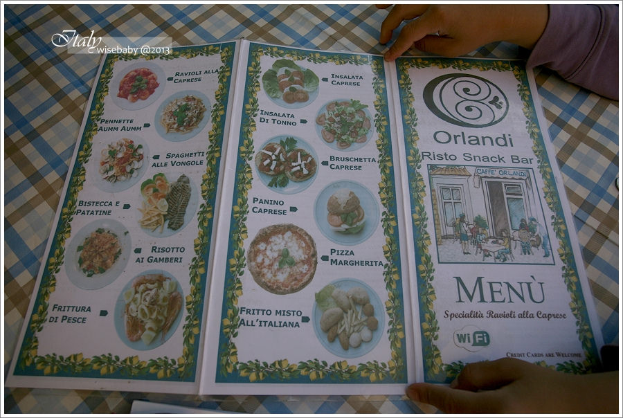 [義大利親子自助] 食記-Capri::十歐的輕午餐Orlandi Snack Bar Ristorante